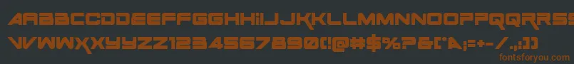 Шрифт Space Ranger Bold – коричневые шрифты на чёрном фоне