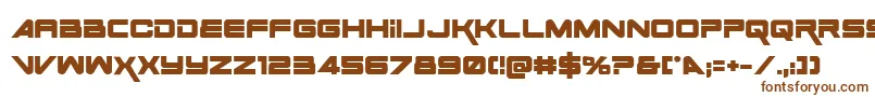 Space Ranger Bold-fontti – ruskeat fontit valkoisella taustalla