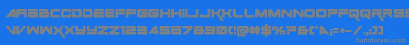 フォントSpace Ranger Bold – 青い背景に灰色の文字