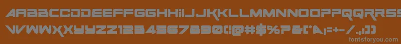 Space Ranger Bold-fontti – harmaat kirjasimet ruskealla taustalla