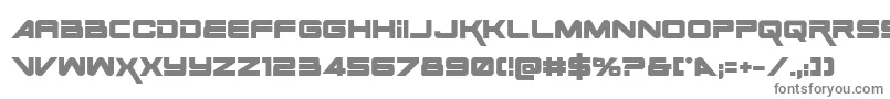 フォントSpace Ranger Bold – 白い背景に灰色の文字