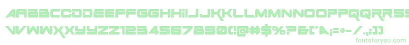 フォントSpace Ranger Bold – 白い背景に緑のフォント