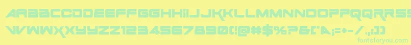 フォントSpace Ranger Bold – 黄色い背景に緑の文字
