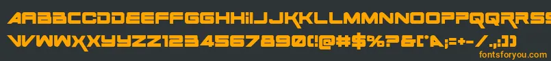 Шрифт Space Ranger Bold – оранжевые шрифты на чёрном фоне