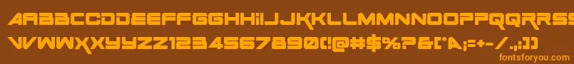 Space Ranger Bold-fontti – oranssit fontit ruskealla taustalla