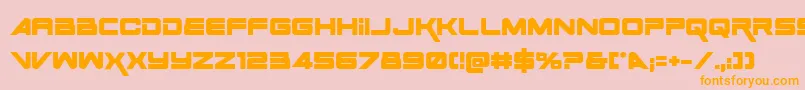 Space Ranger Bold Font – Orange Fonts on Pink Background