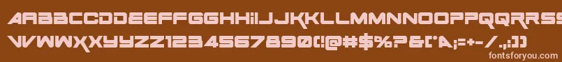 Space Ranger Bold Font – Pink Fonts on Brown Background