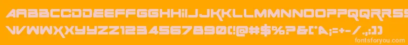 Space Ranger Bold Font – Pink Fonts on Orange Background
