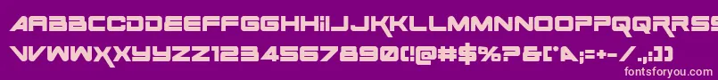 Space Ranger Bold-Schriftart – Rosa Schriften auf violettem Hintergrund