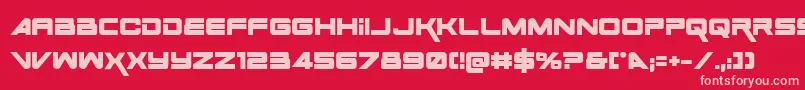 Space Ranger Bold Font – Pink Fonts on Red Background