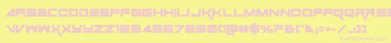 Space Ranger Bold Font – Pink Fonts on Yellow Background
