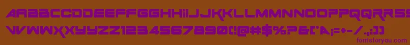 Space Ranger Bold-Schriftart – Violette Schriften auf braunem Hintergrund