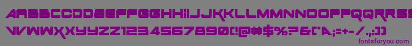 フォントSpace Ranger Bold – 紫色のフォント、灰色の背景