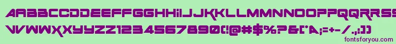 Шрифт Space Ranger Bold – фиолетовые шрифты на зелёном фоне