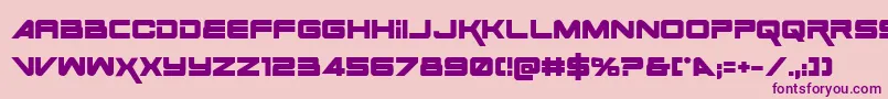 フォントSpace Ranger Bold – ピンクの背景に紫のフォント
