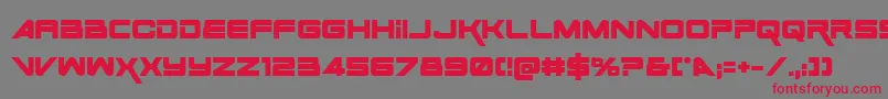 フォントSpace Ranger Bold – 赤い文字の灰色の背景