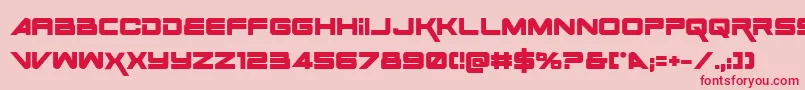 Space Ranger Bold Font – Red Fonts on Pink Background