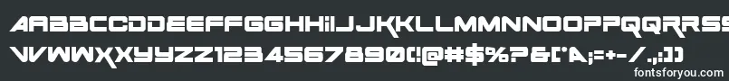Space Ranger Bold-fontti – valkoiset fontit mustalla taustalla