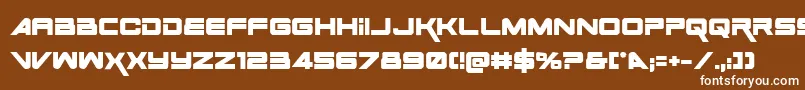 フォントSpace Ranger Bold – 茶色の背景に白い文字