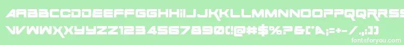 Space Ranger Bold-fontti – valkoiset fontit vihreällä taustalla