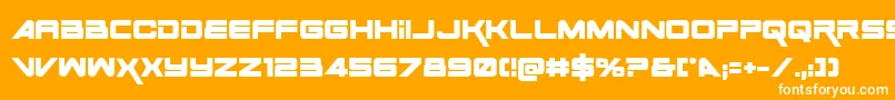 Space Ranger Bold Font – White Fonts on Orange Background