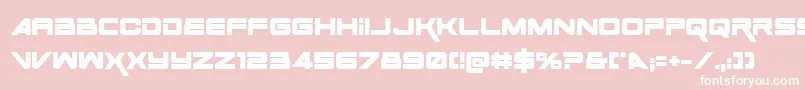 Space Ranger Bold-Schriftart – Weiße Schriften auf rosa Hintergrund