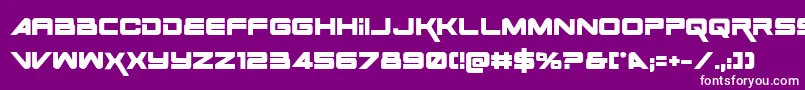 Space Ranger Bold-Schriftart – Weiße Schriften auf violettem Hintergrund