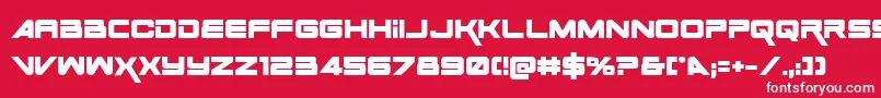 Space Ranger Bold-fontti – valkoiset fontit punaisella taustalla