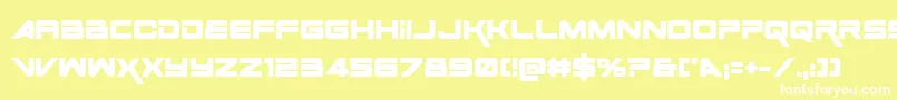 Шрифт Space Ranger Bold – белые шрифты на жёлтом фоне