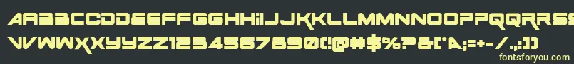 フォントSpace Ranger Bold – 黒い背景に黄色の文字