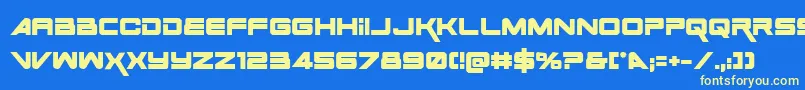 フォントSpace Ranger Bold – 黄色の文字、青い背景