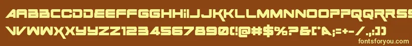 Space Ranger Bold Font – Yellow Fonts on Brown Background