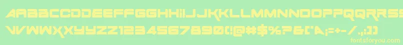 Шрифт Space Ranger Bold – жёлтые шрифты на зелёном фоне