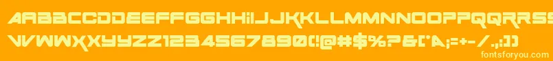 Space Ranger Bold Font – Yellow Fonts on Orange Background