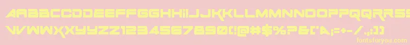 Шрифт Space Ranger Bold – жёлтые шрифты на розовом фоне