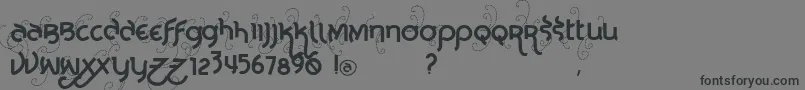 Vtksnoba-Schriftart – Schwarze Schriften auf grauem Hintergrund