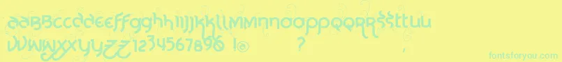En savoir plus sur la police Vtksnoba Police Vtksnoba – polices vertes sur fond jaune