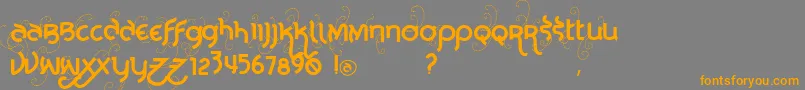 Vtksnoba Font – Orange Fonts on Gray Background