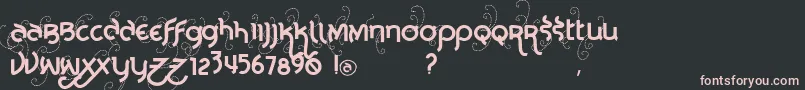 Шрифт Vtksnoba – розовые шрифты на чёрном фоне