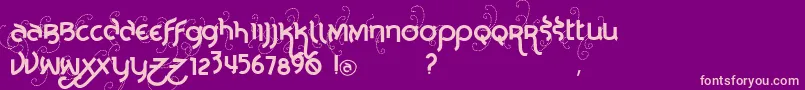 Vtksnoba Font – Pink Fonts on Purple Background
