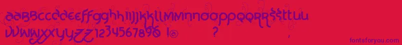 Vtksnoba Font – Purple Fonts on Red Background