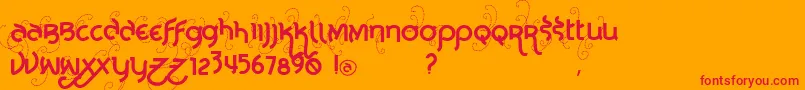 fuente Vtksnoba – Fuentes Rojas Sobre Fondo Naranja