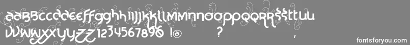 Vtksnoba Font – White Fonts on Gray Background