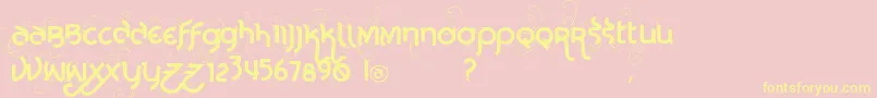 Vtksnoba Font – Yellow Fonts on Pink Background