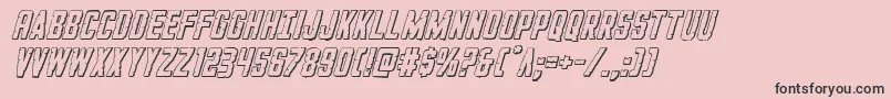 GiIncognito3Dital-fontti – mustat fontit vaaleanpunaisella taustalla