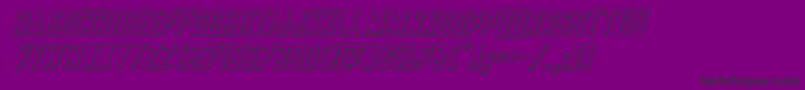 Шрифт GiIncognito3Dital – чёрные шрифты на фиолетовом фоне