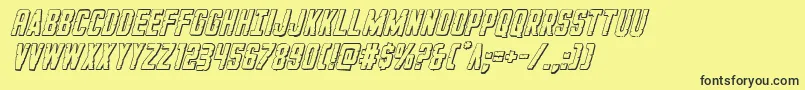 GiIncognito3Dital-Schriftart – Schwarze Schriften auf gelbem Hintergrund