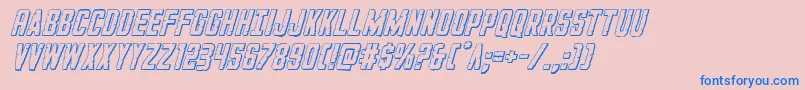 GiIncognito3Dital-Schriftart – Blaue Schriften auf rosa Hintergrund