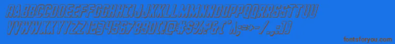 GiIncognito3Dital-fontti – ruskeat fontit sinisellä taustalla