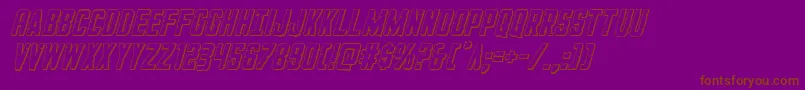 Шрифт GiIncognito3Dital – коричневые шрифты на фиолетовом фоне